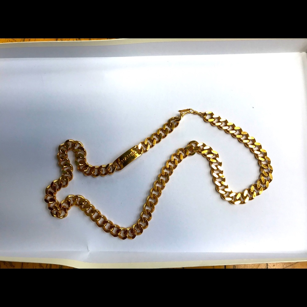 Authentic Chanel gold chain belt,missing medallion